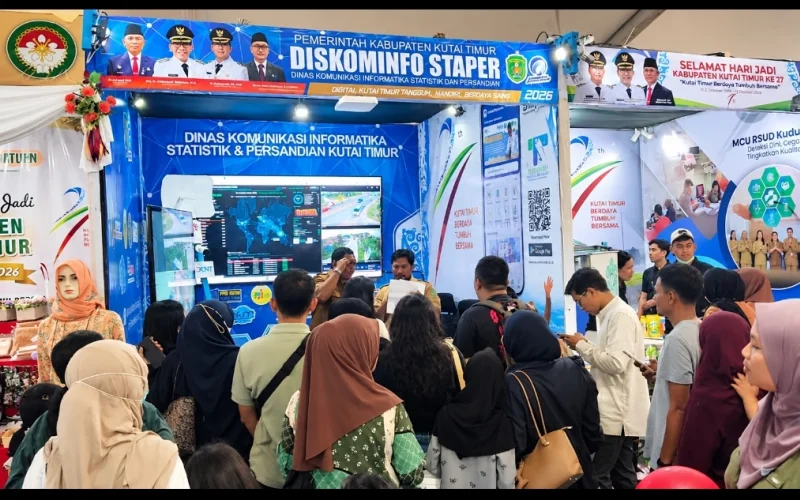 Dibanjiri Pengunjung, Stan Diskominfo Staper Kutim Hadirkan Edukasi dan Kuis Interaktif
