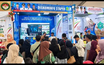 Dibanjiri Pengunjung, Stan Diskominfo Staper Kutim Hadirkan Edukasi dan Kuis Interaktif